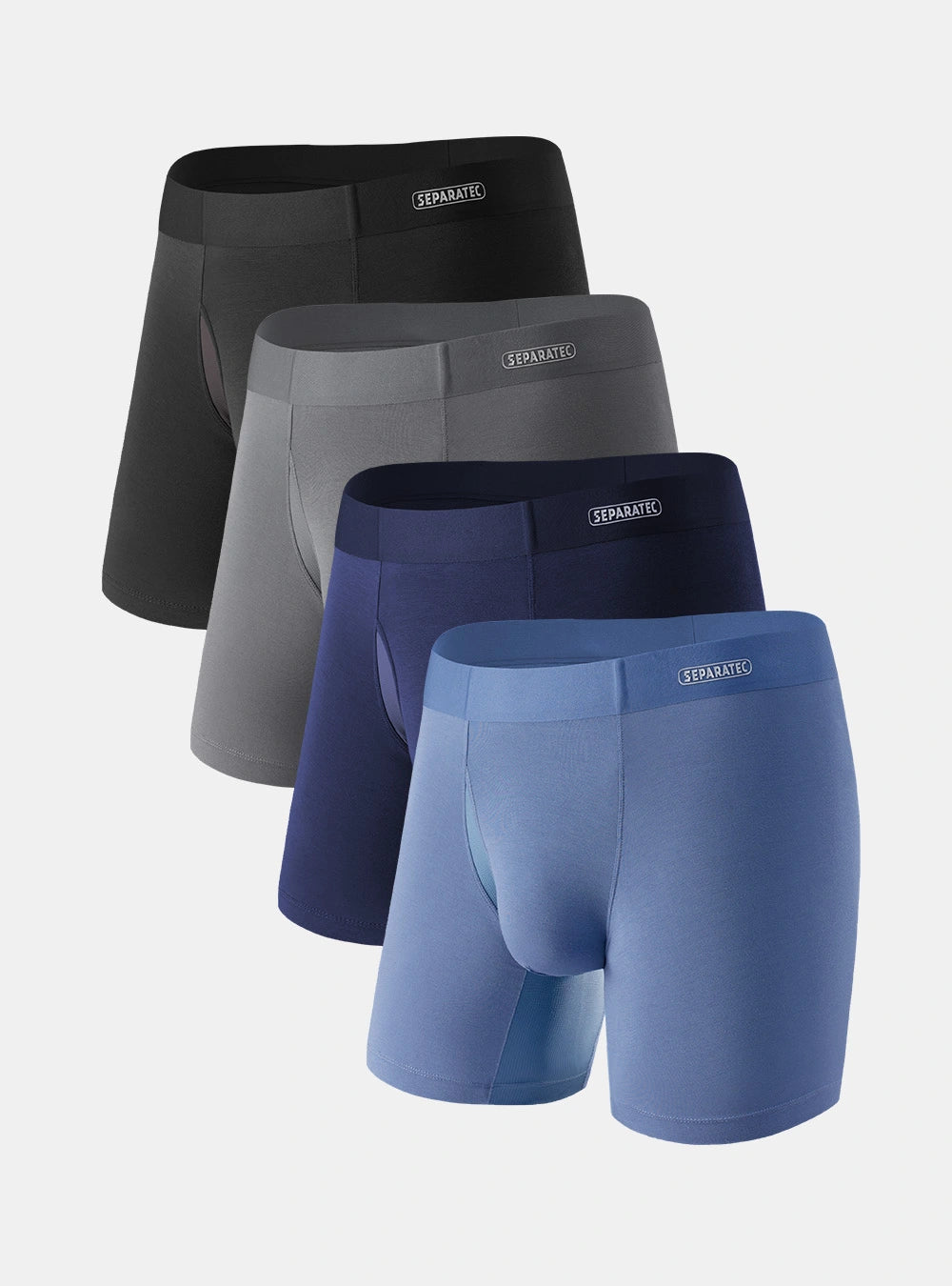 CradleFit Pouch AirFlow Mesh Modal WaistFree™ Seamless Boxer Briefs 4 Pack
