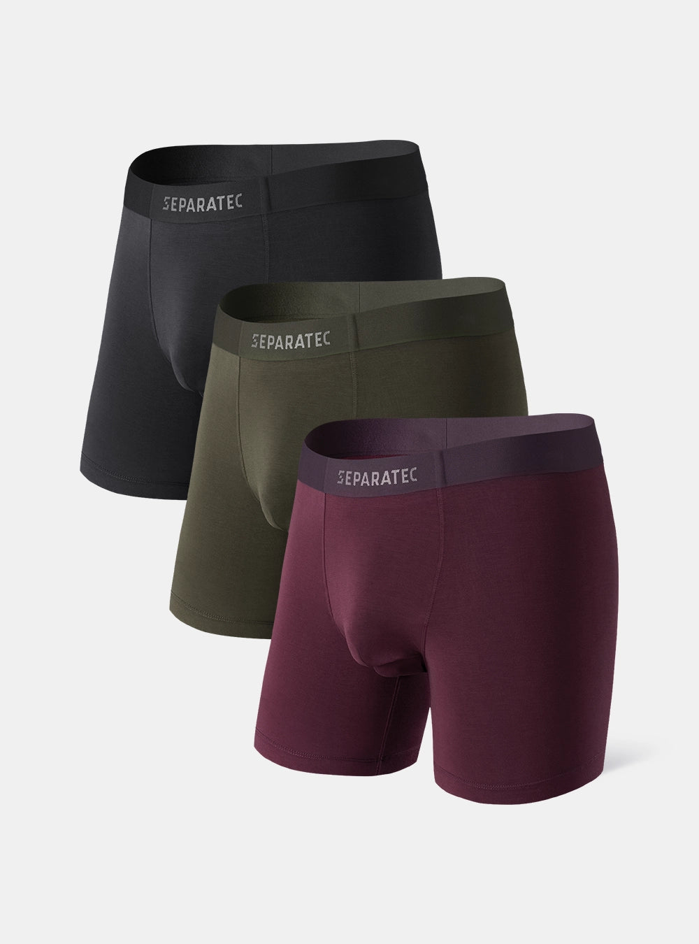 WaistFree™ Breathable Cooling Bamboo Boxer Briefs 3 Pack