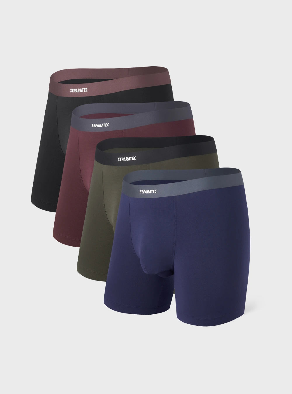 Waistfree™ Seamless Bamboo Rayon Boxer Briefs 4 Pack – Separatec