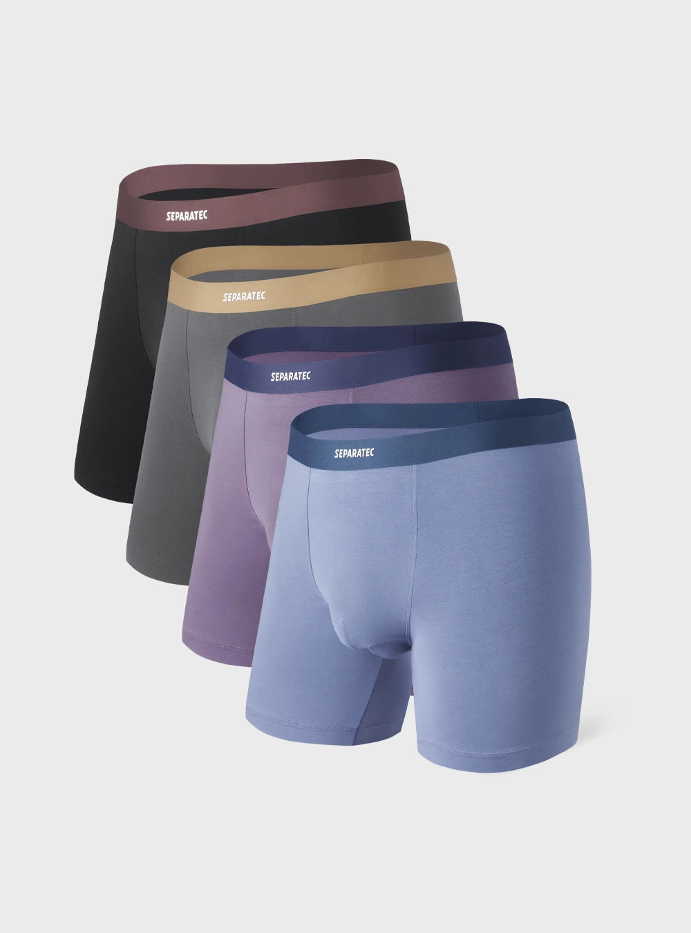 Waistfree™ Seamless Bamboo Rayon Boxer Briefs 4 Pack – Separatec