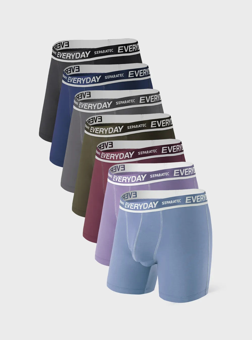 Mixed Color Cotton Boxer Briefs 7 Pack