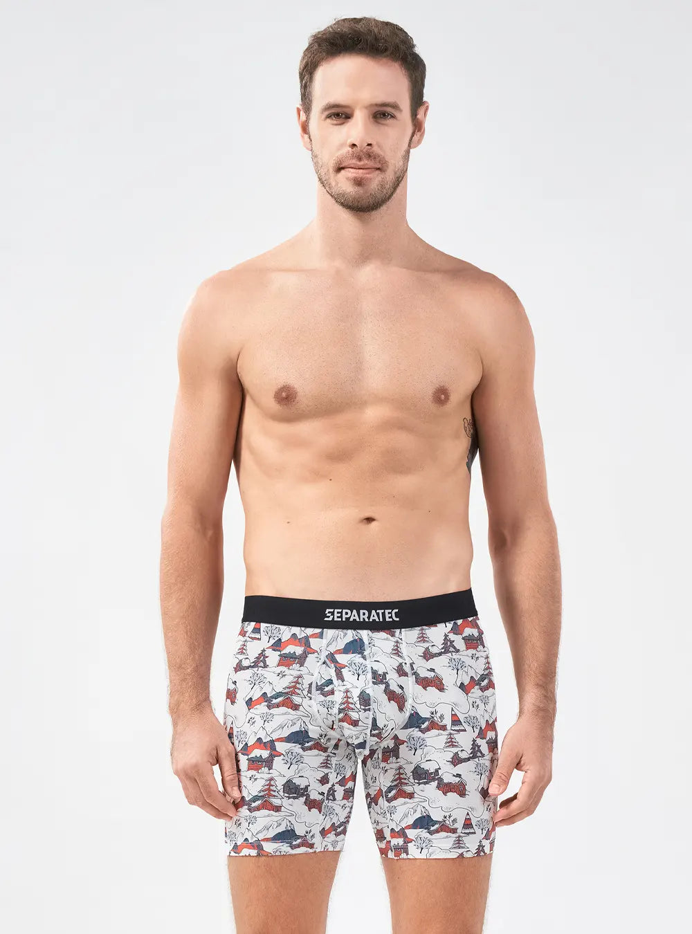 Christmas Printed Bamboo Rayon Boxer Briefs 3 Pack
