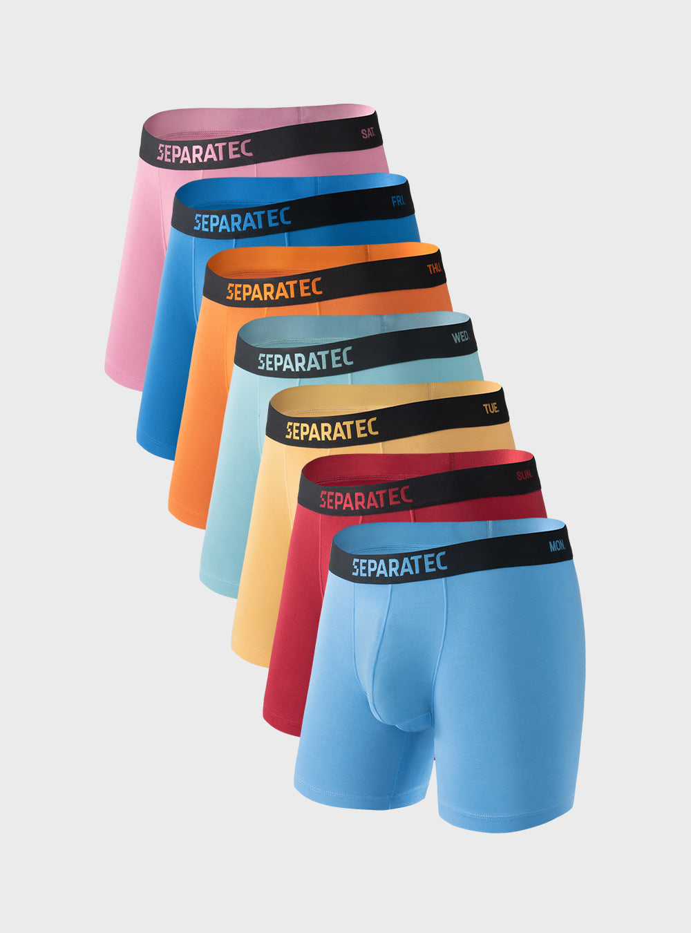 Silk Touch Colorful Bamboo Rayon Boxer Briefs 7 Pack – Separatec
