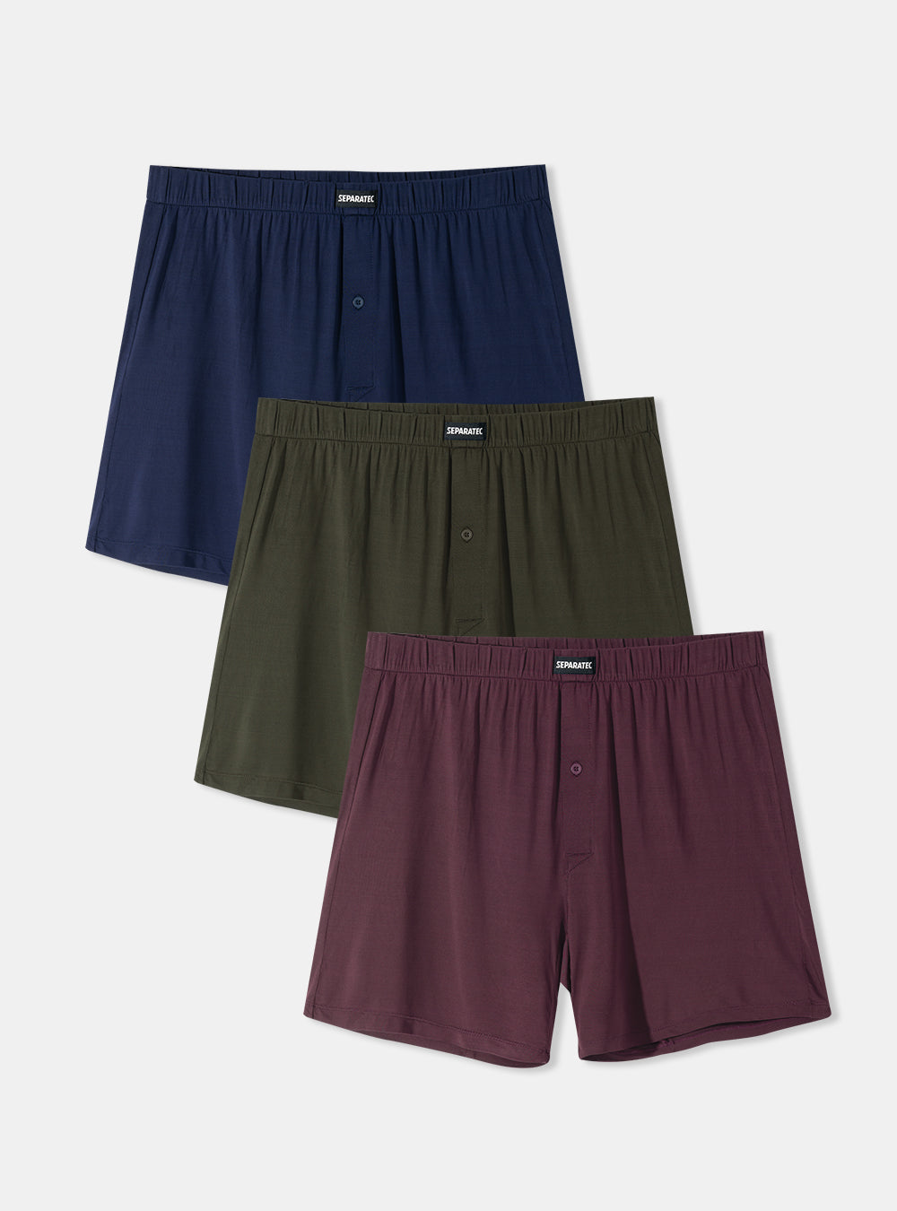 Pouch-Free Silky Cooling Comfort Bamboo Boxers 3 Pack