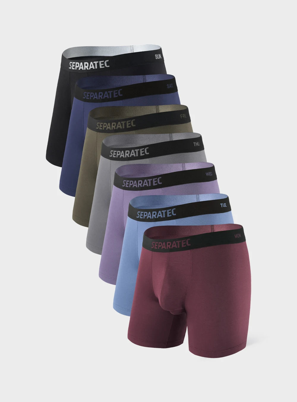 Silk Touch Bamboo Rayon Colorful Boxer Briefs 7 Pack