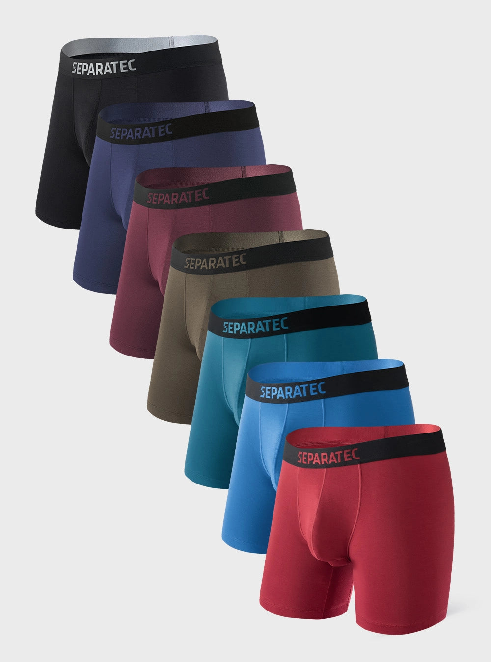 Silk Touch Bamboo Rayon Colorful Boxer Briefs 7 Pack – Separatec