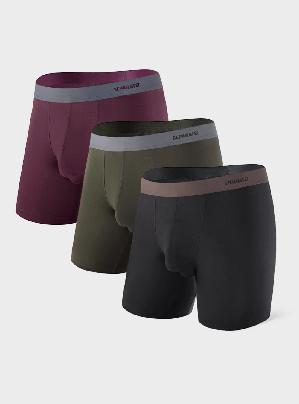 Stylish Colorful Bamboo Rayon Boxer Briefs 3 Pack