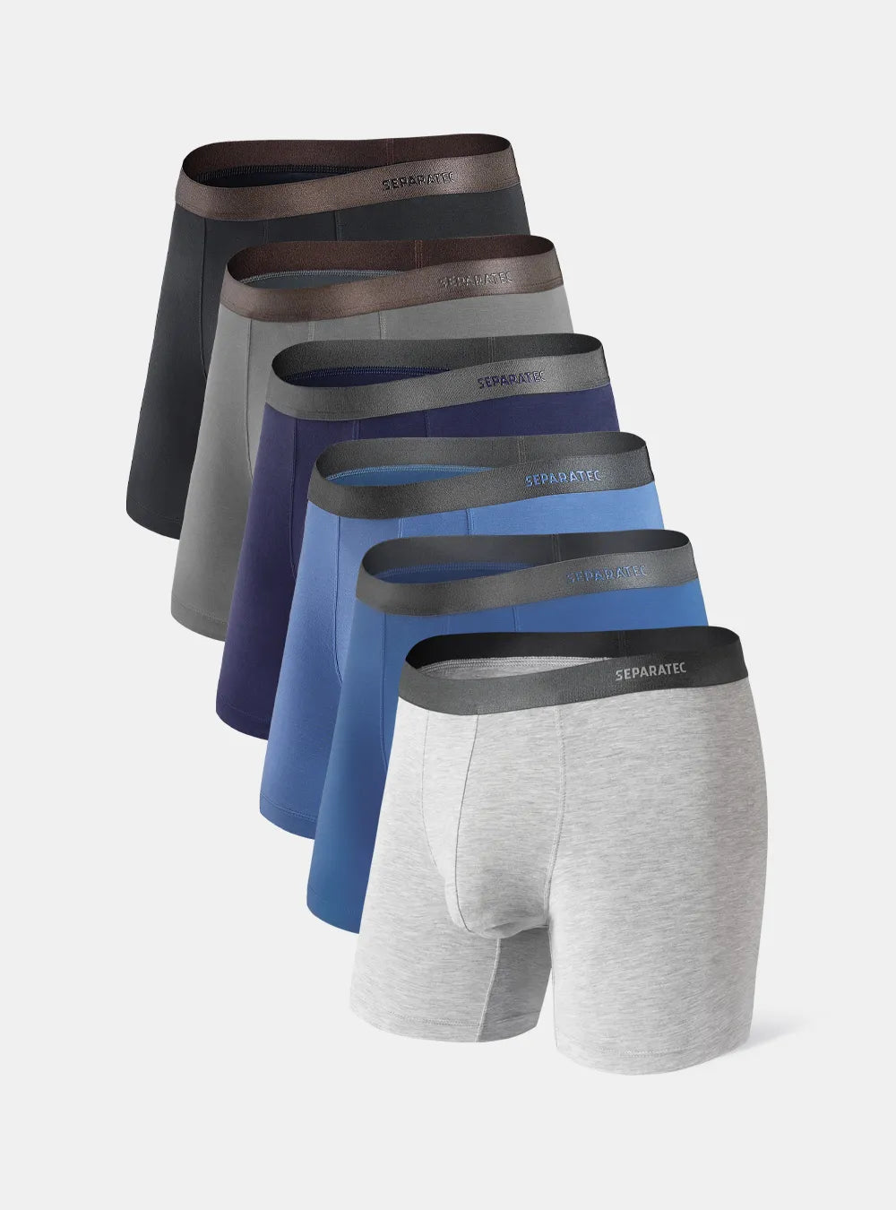 Stylish Classic Bamboo Rayon Boxer Briefs 6 Pack – Separatec