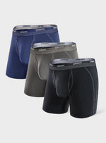 Separation Boxers Separatec Dual Pouch Quick Dry Athletic Sports Boxer Briefs with Fly