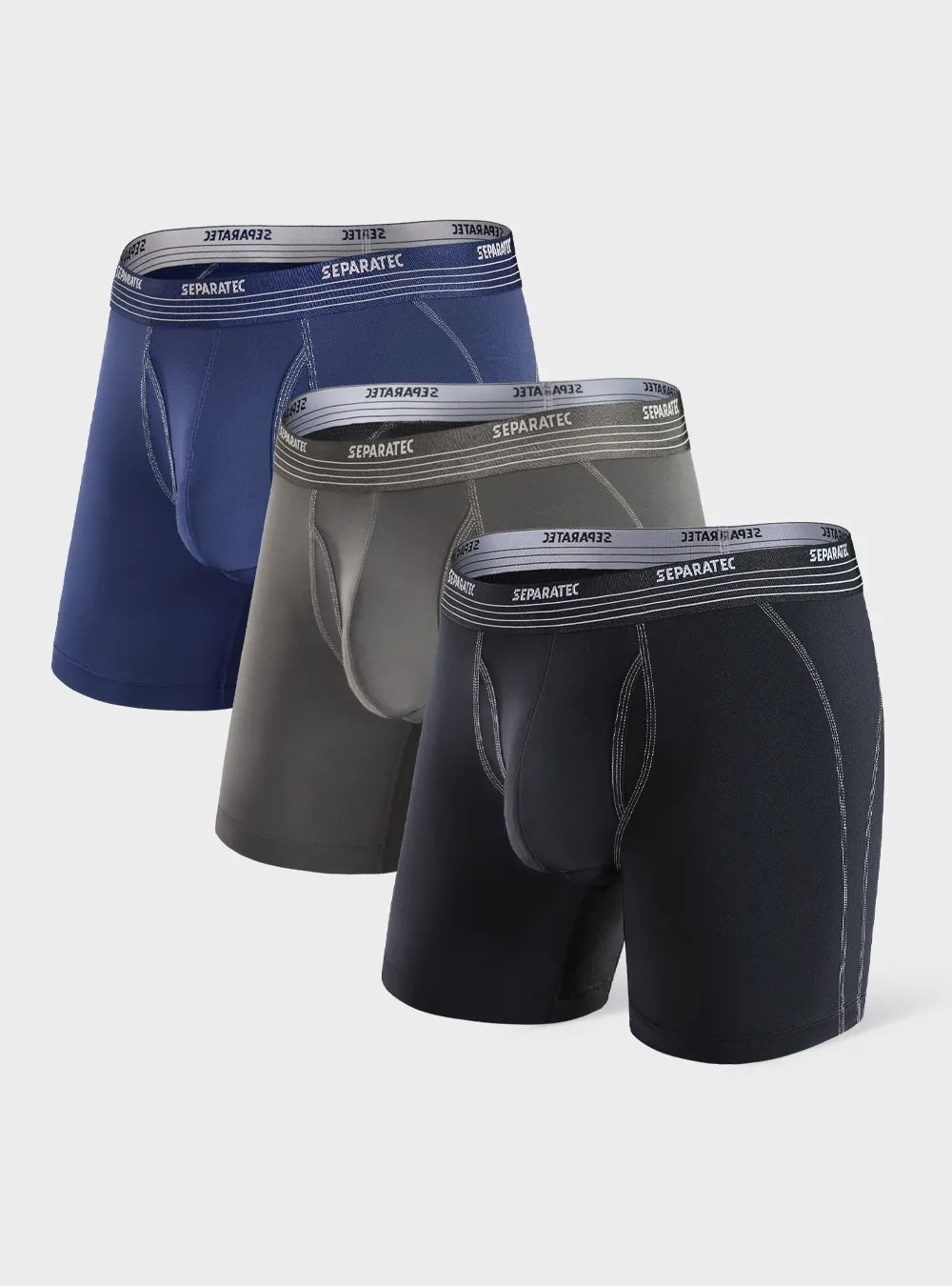 Quick Dry Open Fly Functional Athletic Boxer Briefs 3 Pack