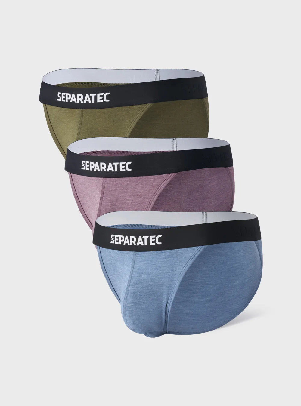 Bulge Enhancing Low Rise Colorful Bamboo Rayon Bikinis 3 Pack