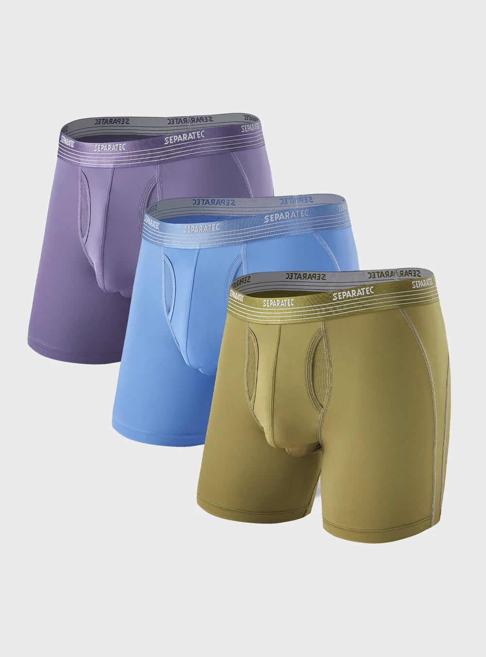 Breathable Mesh Pouch Quick Dry Open Fly Athletic Boxer Briefs 3 Pack