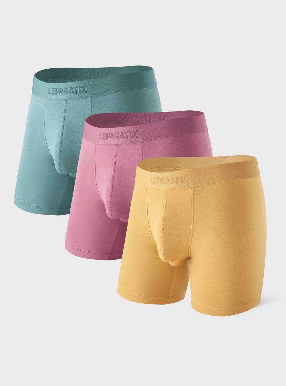 Colorful Bamboo Rayon Wide Waistband Boxer Briefs 3 Pack – Separatec