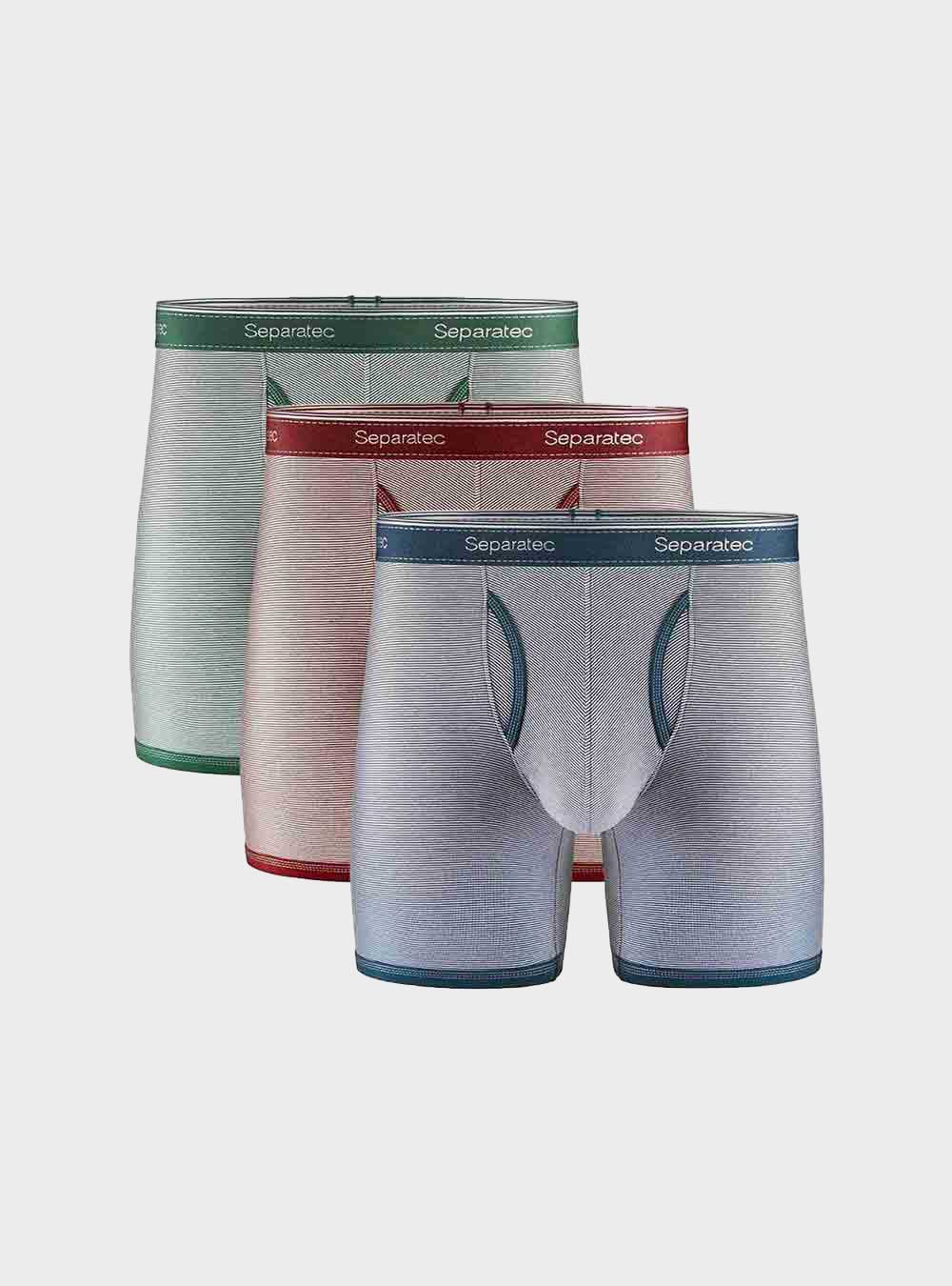 Stylish Cotton Open Fly Boxer Briefs 3 Pack