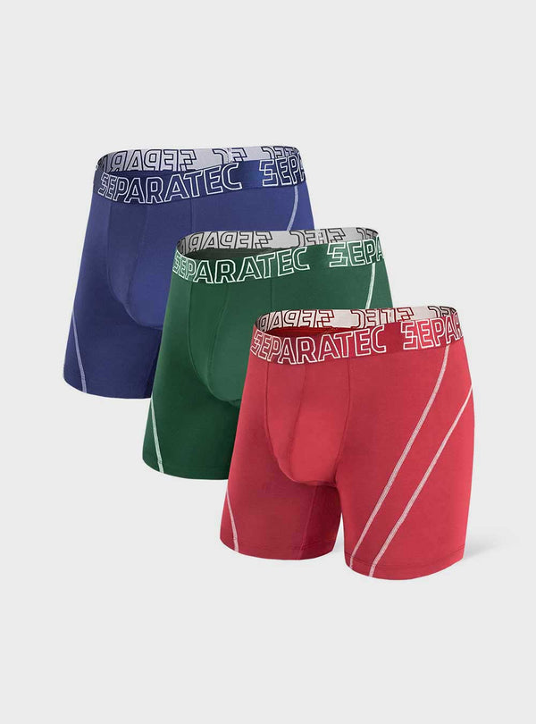 Shop Generic Separatec Men's Soft Bamboo Rayon Separate Pouch Underwear  Long Leg Boxer-Black l green Online