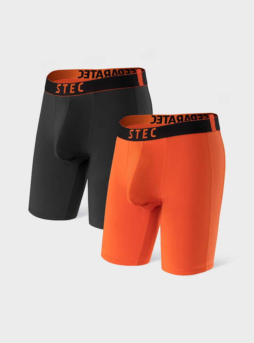 Sport Performance Quick Dry Athletic 8 inches Boxer Briefs 2 Pack
