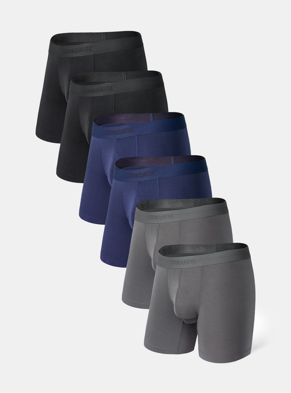 Bamboo Rayon Breathable Boxer Briefs 6 Pack